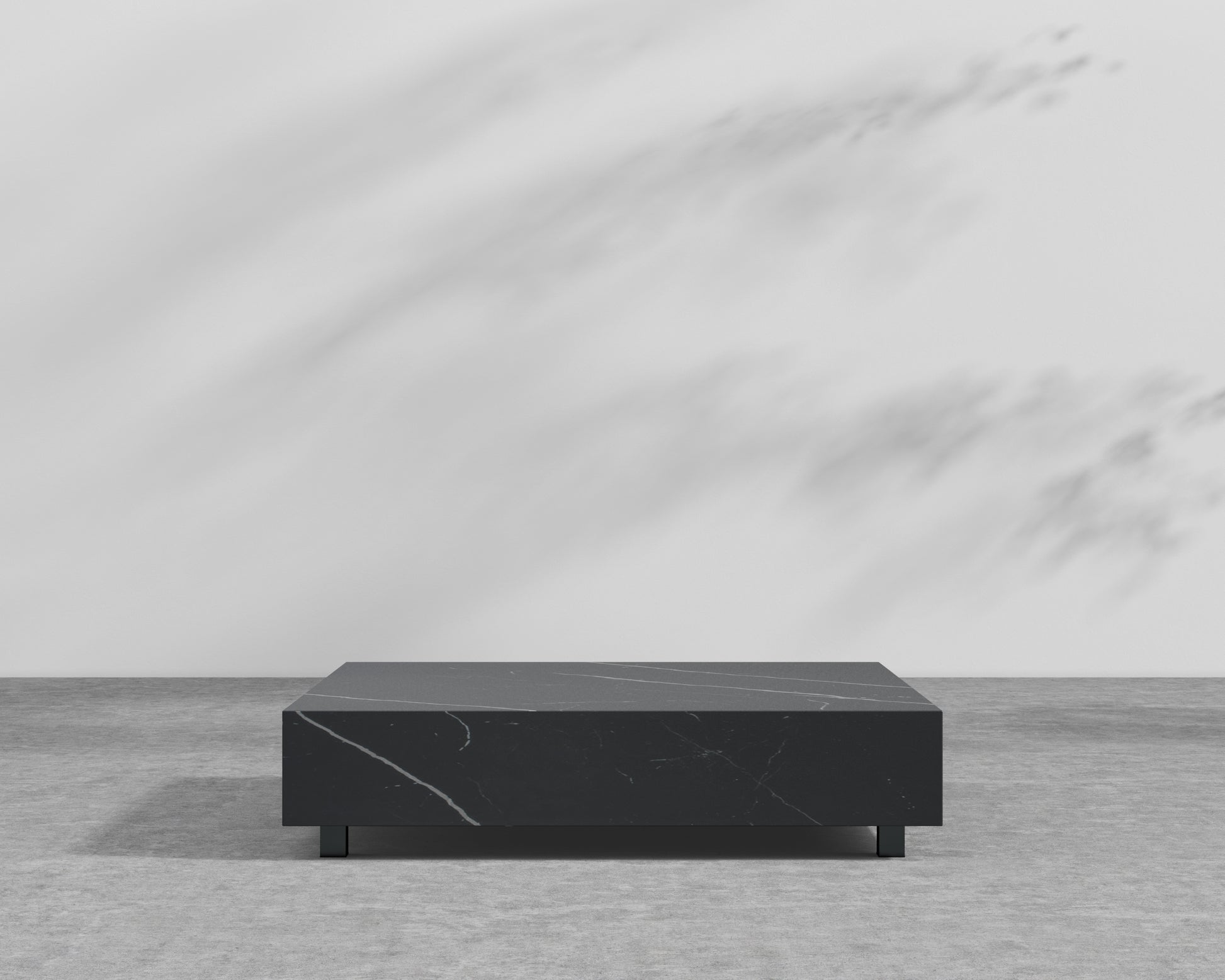 Liza Outdoor Coffee Table - Black Pietra Ceramic - 40 x 40