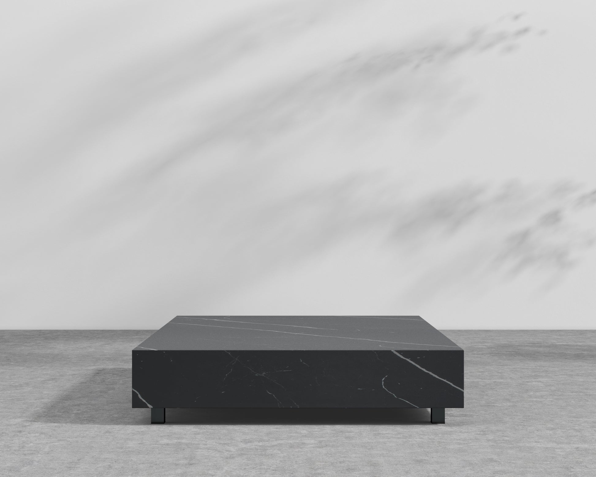 Liza Outdoor Coffee Table - Black Pietra Ceramic - 40 x 60