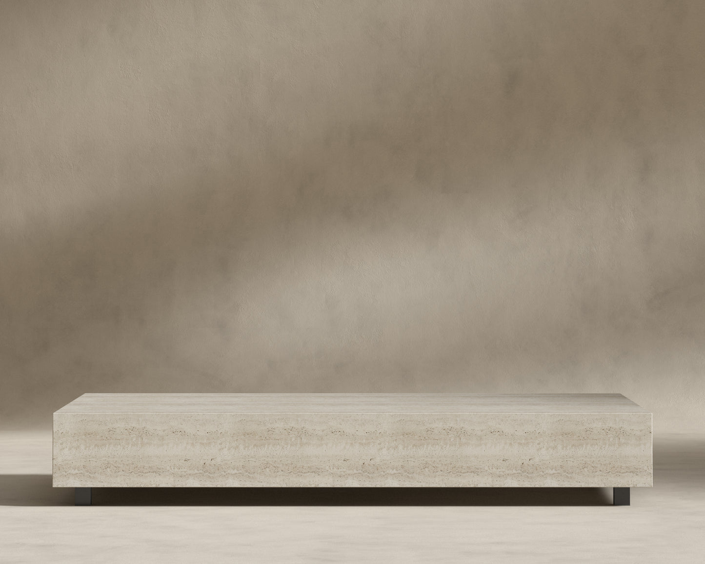 Liza Coffee Table - Large - White Travertine
