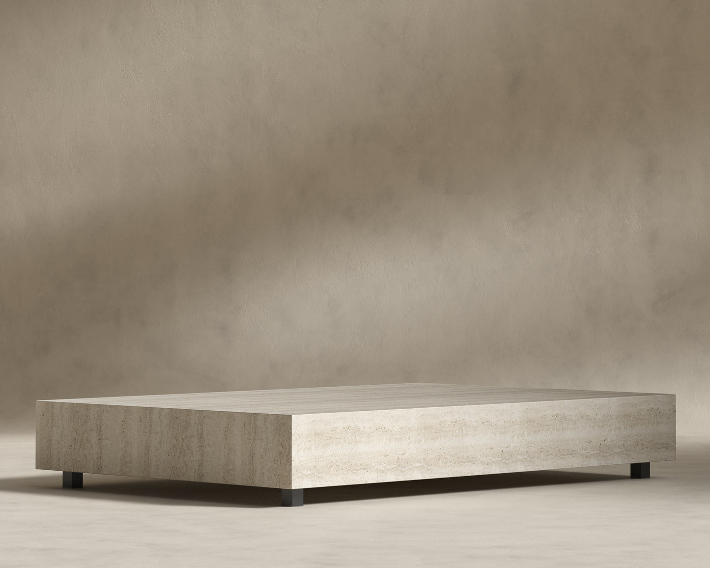 Liza Coffee Table - Large - White Travertine