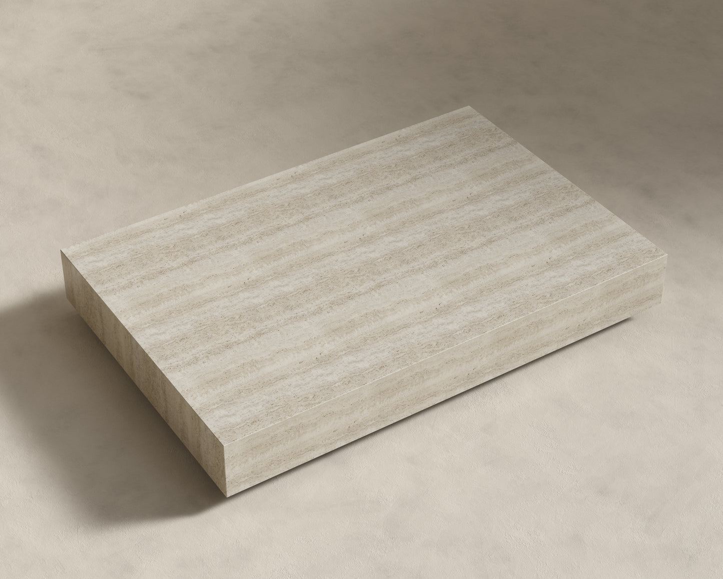 Liza Coffee Table - Large - White Travertine