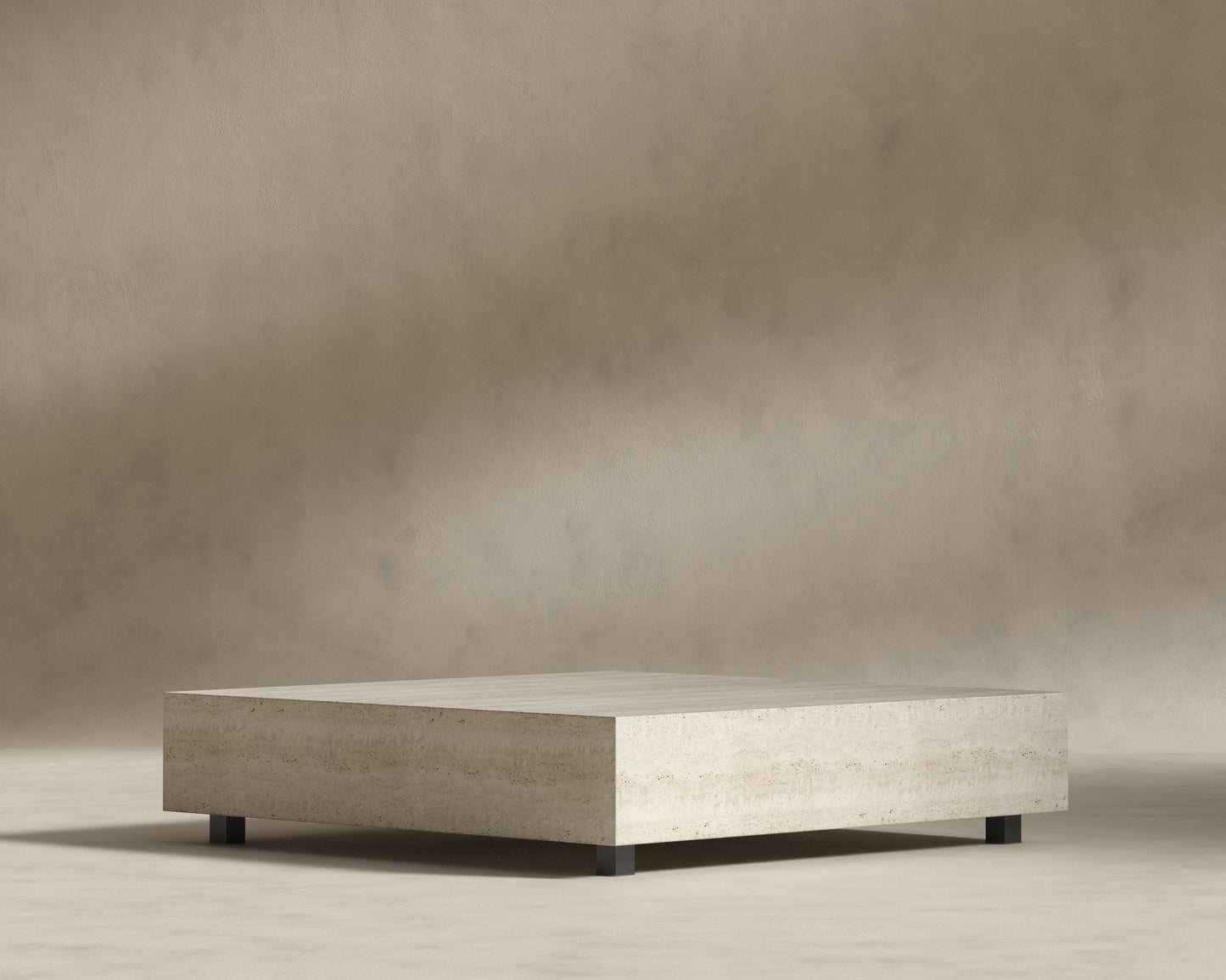 Liza Coffee Table - Small - White Travertine