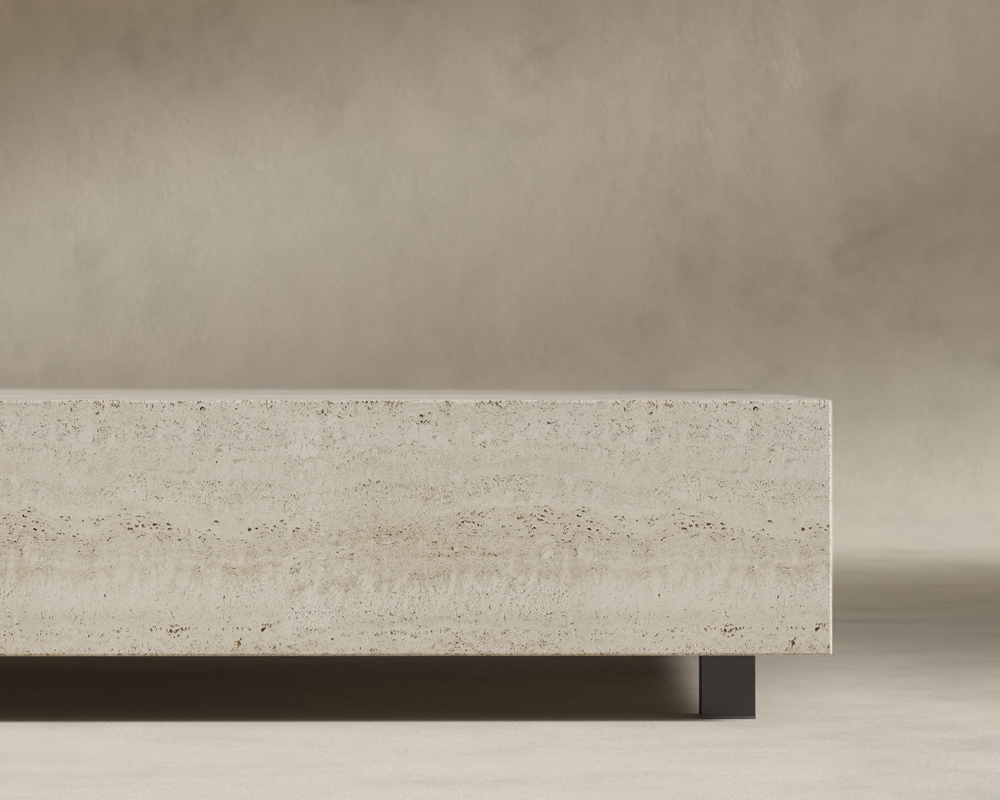 Liza Coffee Table - Small - White Travertine