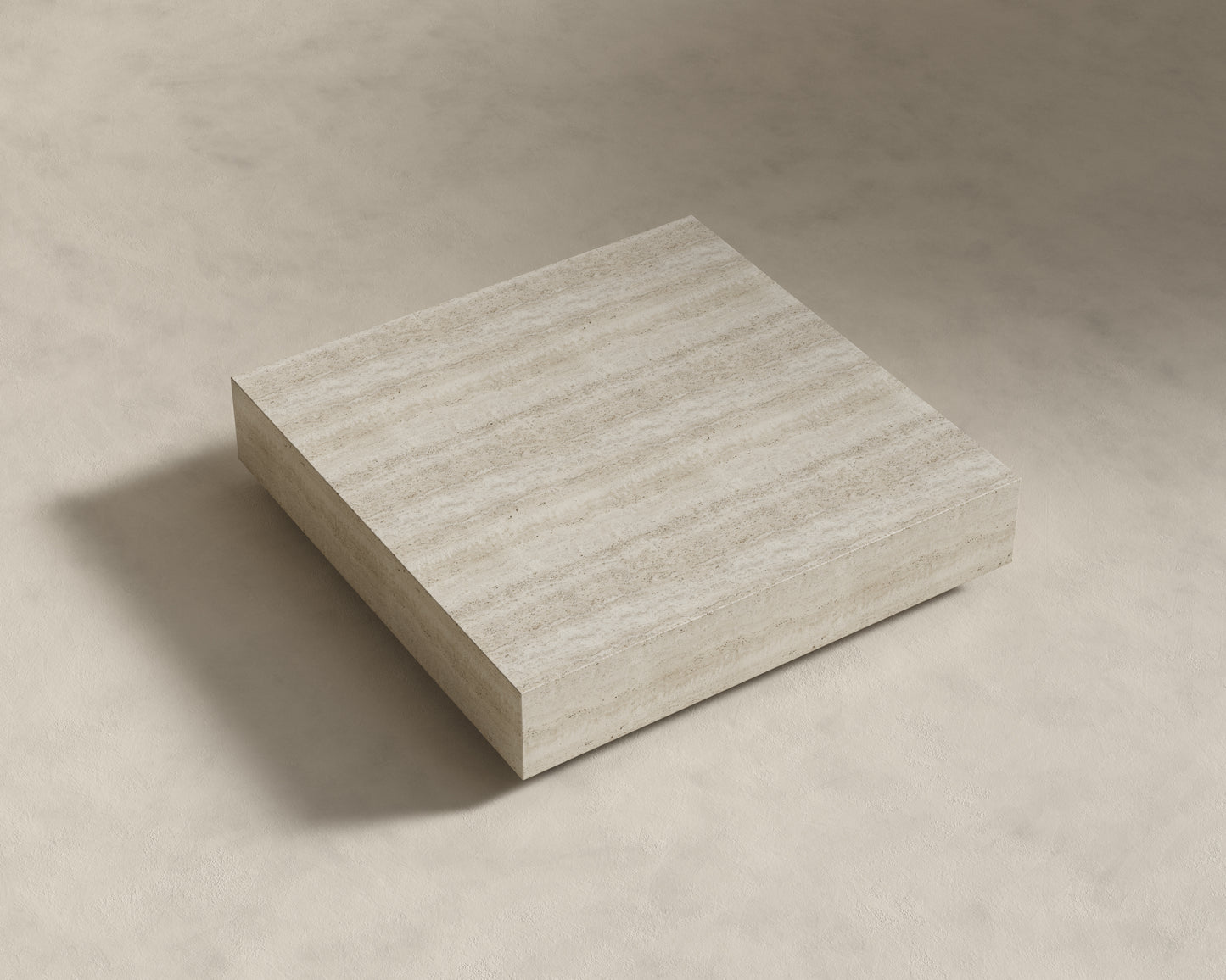 Liza Coffee Table - Small - White Travertine