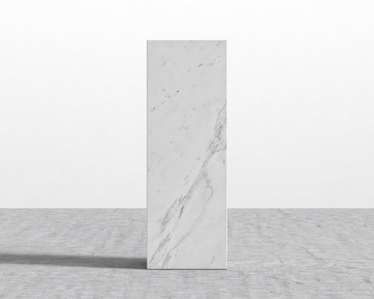 Liza Pedestal - White Carrara Marble