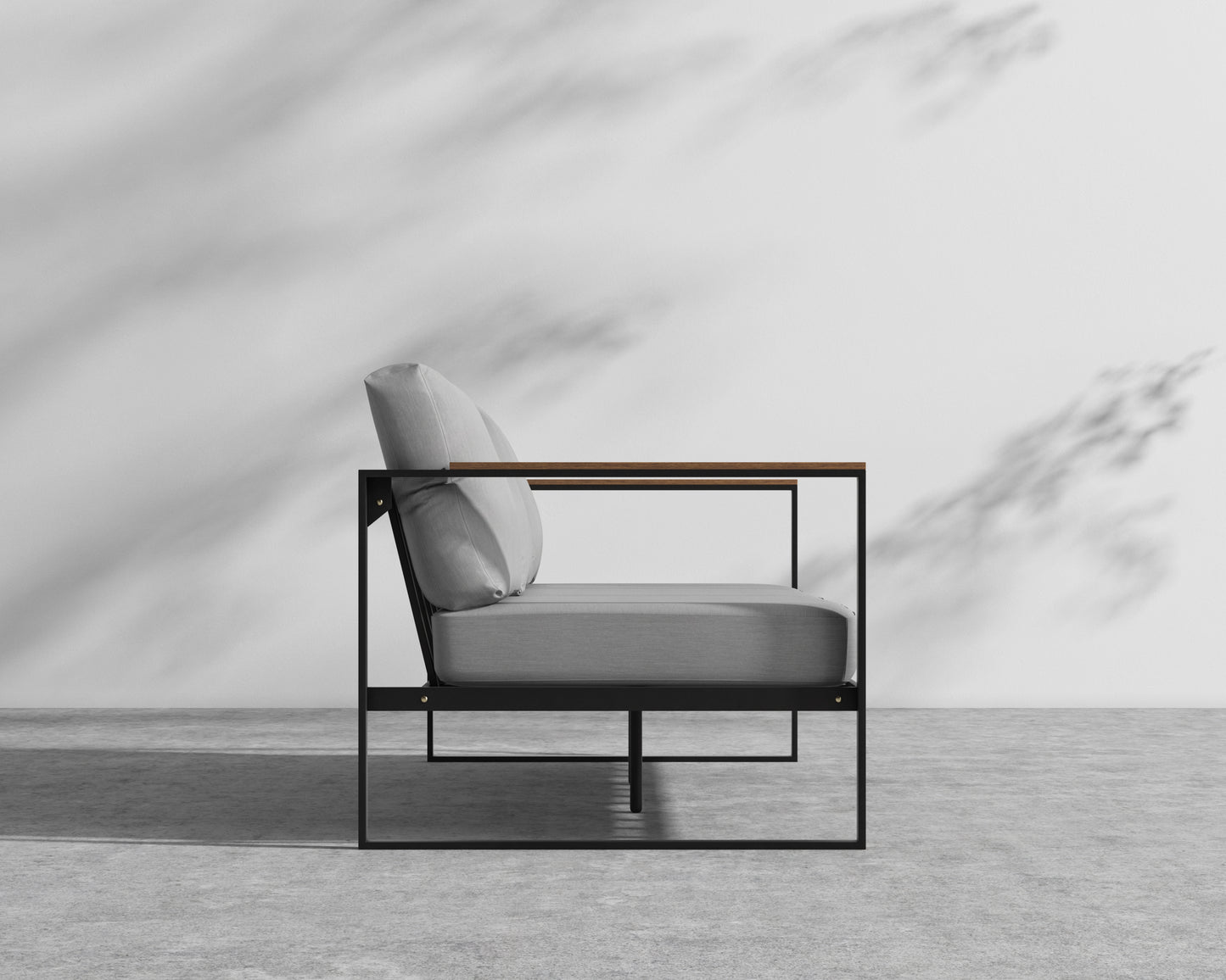 Louis Outdoor Sofa - Encino - Black Frame