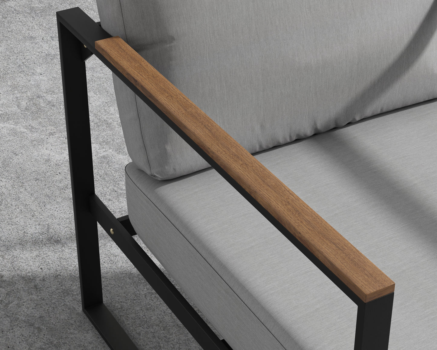 Louis Outdoor Sofa - Encino - Black Frame