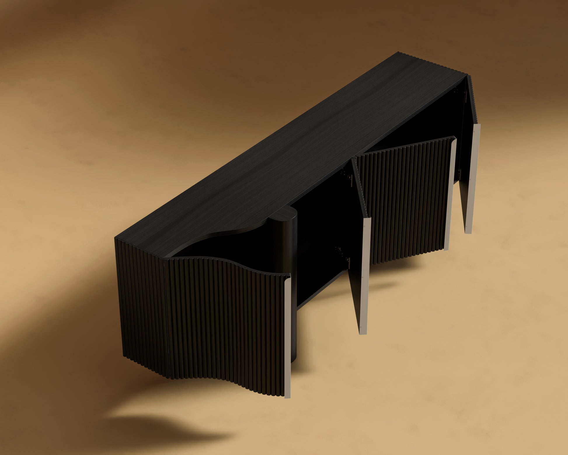 Magnus Entry Way Console - Black Oak