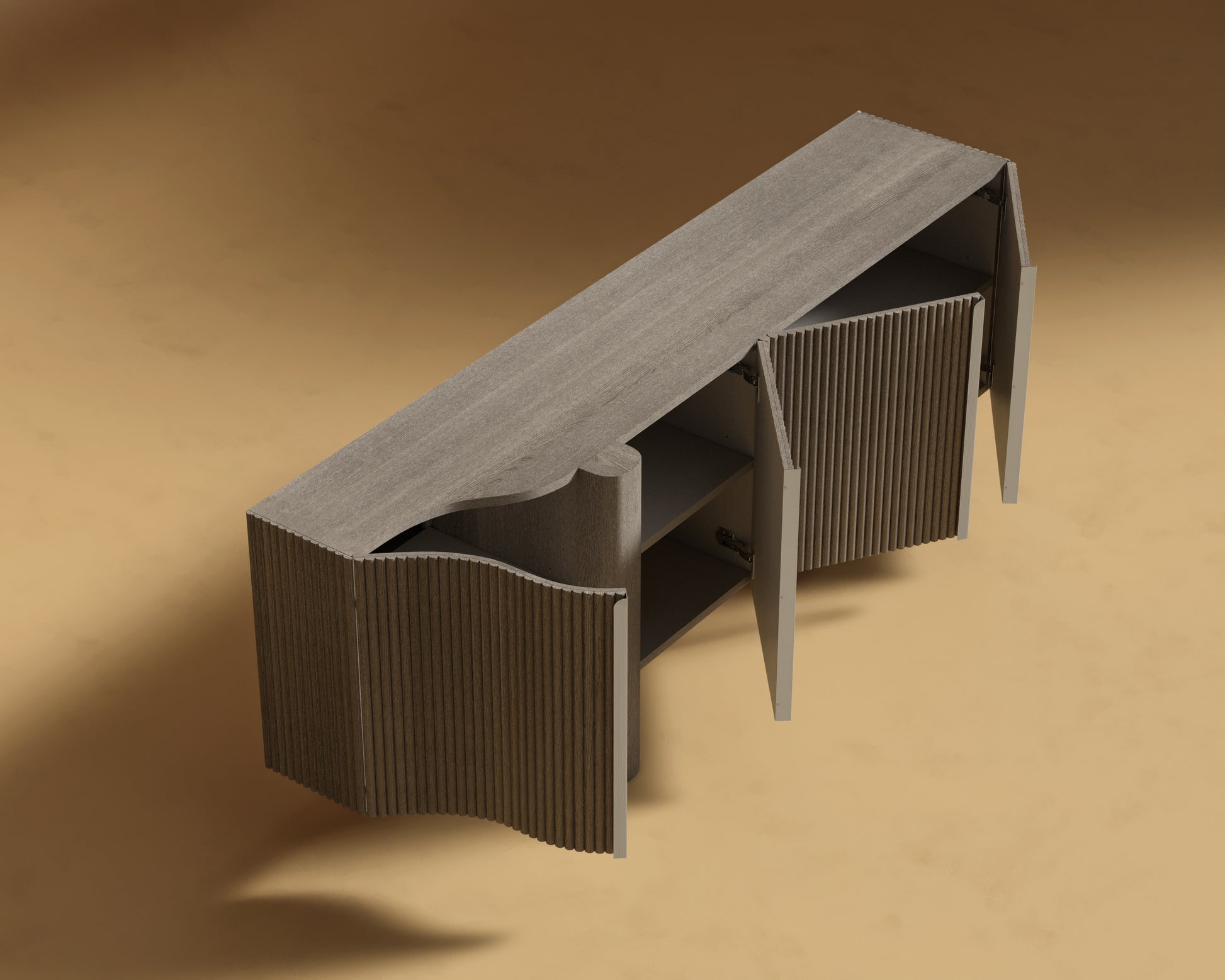 Magnus Entry Way Console - Gray Oak