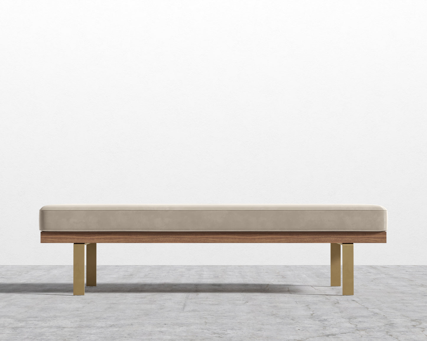 Maria Bench - Signature Plush Velvet - Warm Taupe