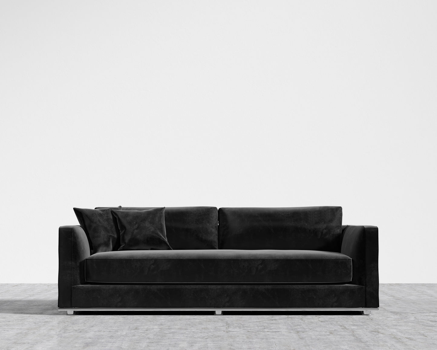 Milo Sleeper Sofa 88 - Plush Velvet - Black