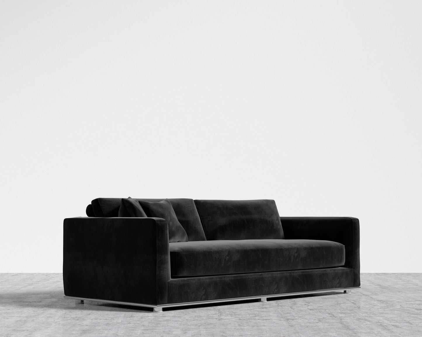 Milo Sleeper Sofa 88 - Plush Velvet - Black