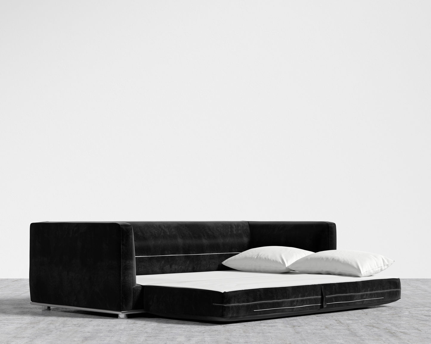 Milo Sleeper Sofa 88 - Plush Velvet - Black