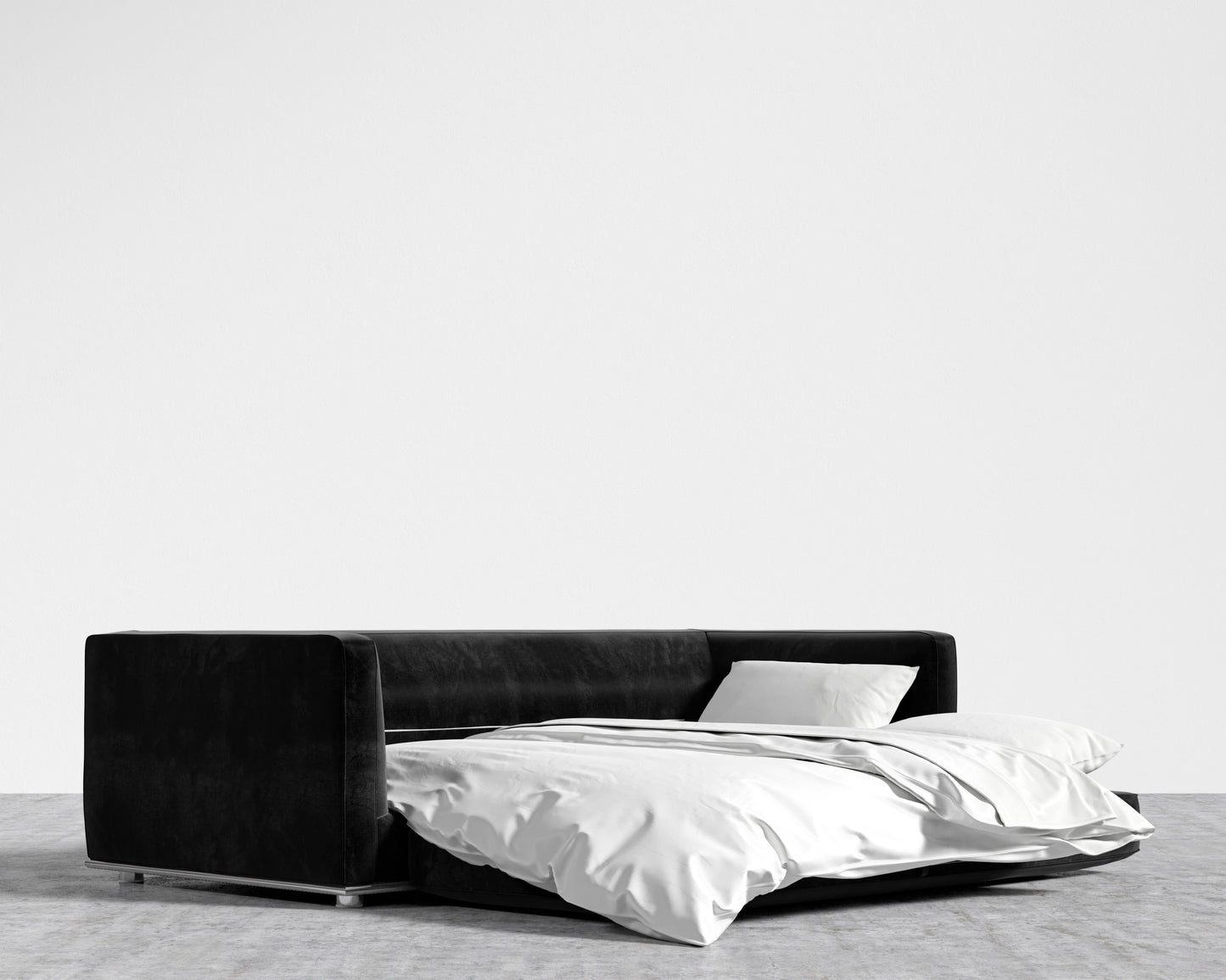 Milo Sleeper Sofa 88 - Plush Velvet - Black