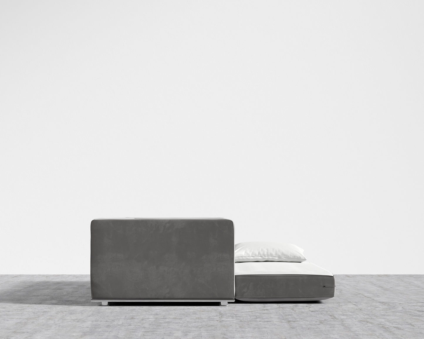 Milo Sleeper Sofa 88 - Plush Velvet - Glacier Gray