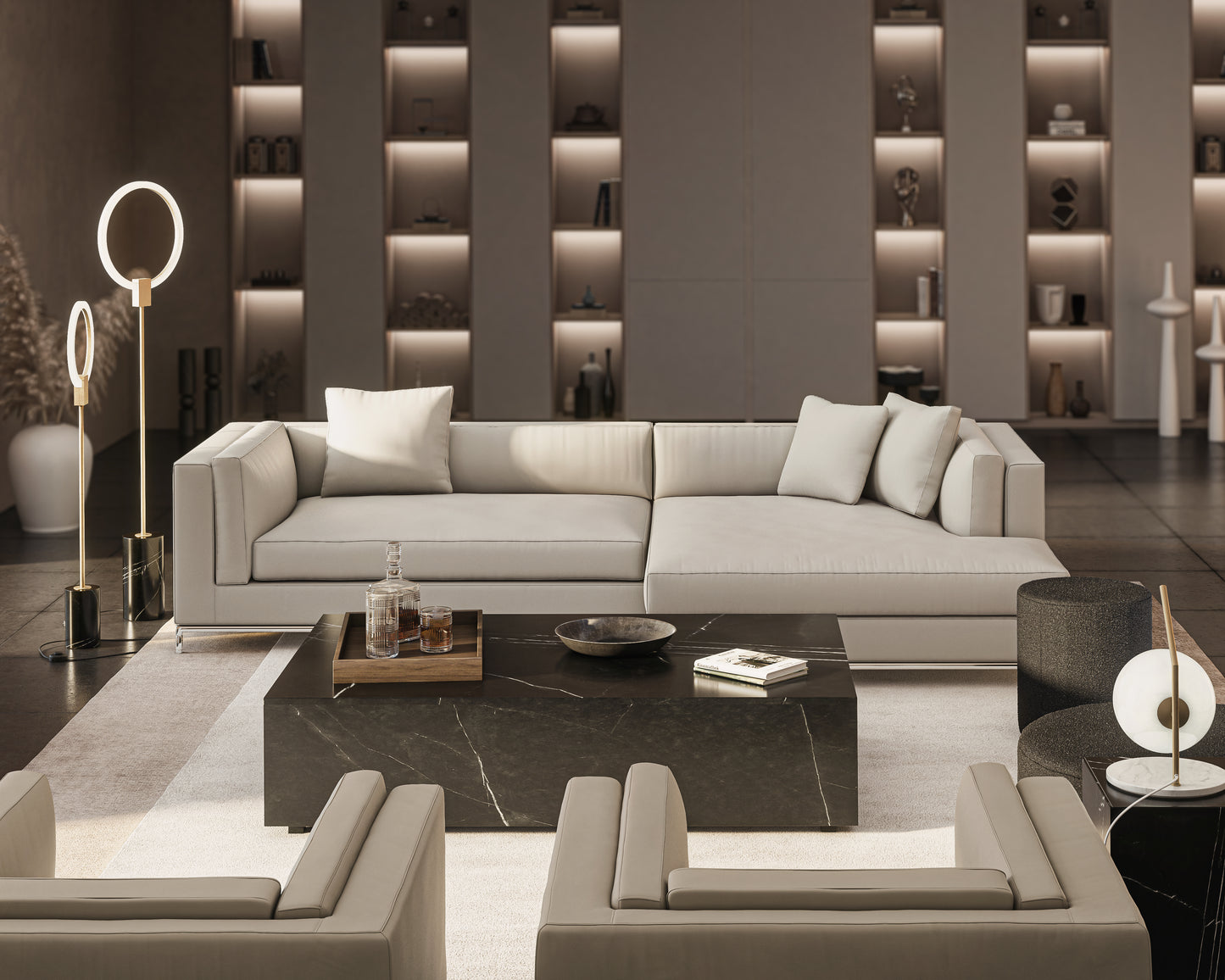 Nico Collection Scene featuring Liza Grande and Aura lamps