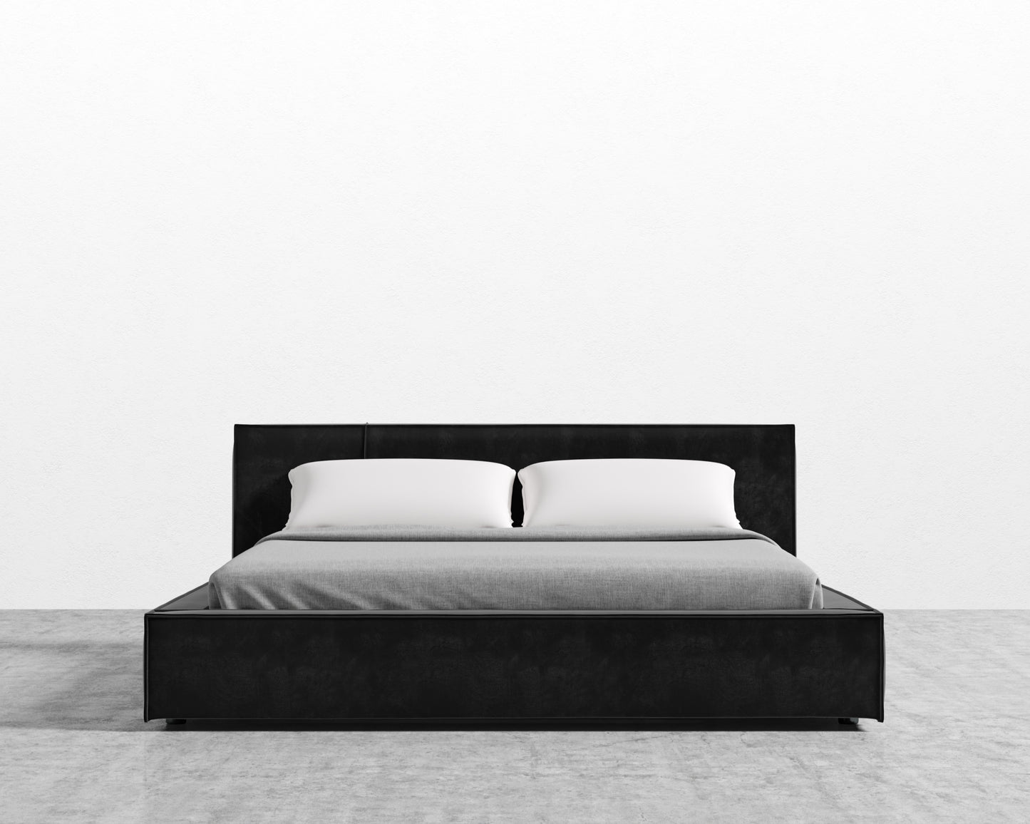 Porter Bed - Plush Velvet - Black 2022