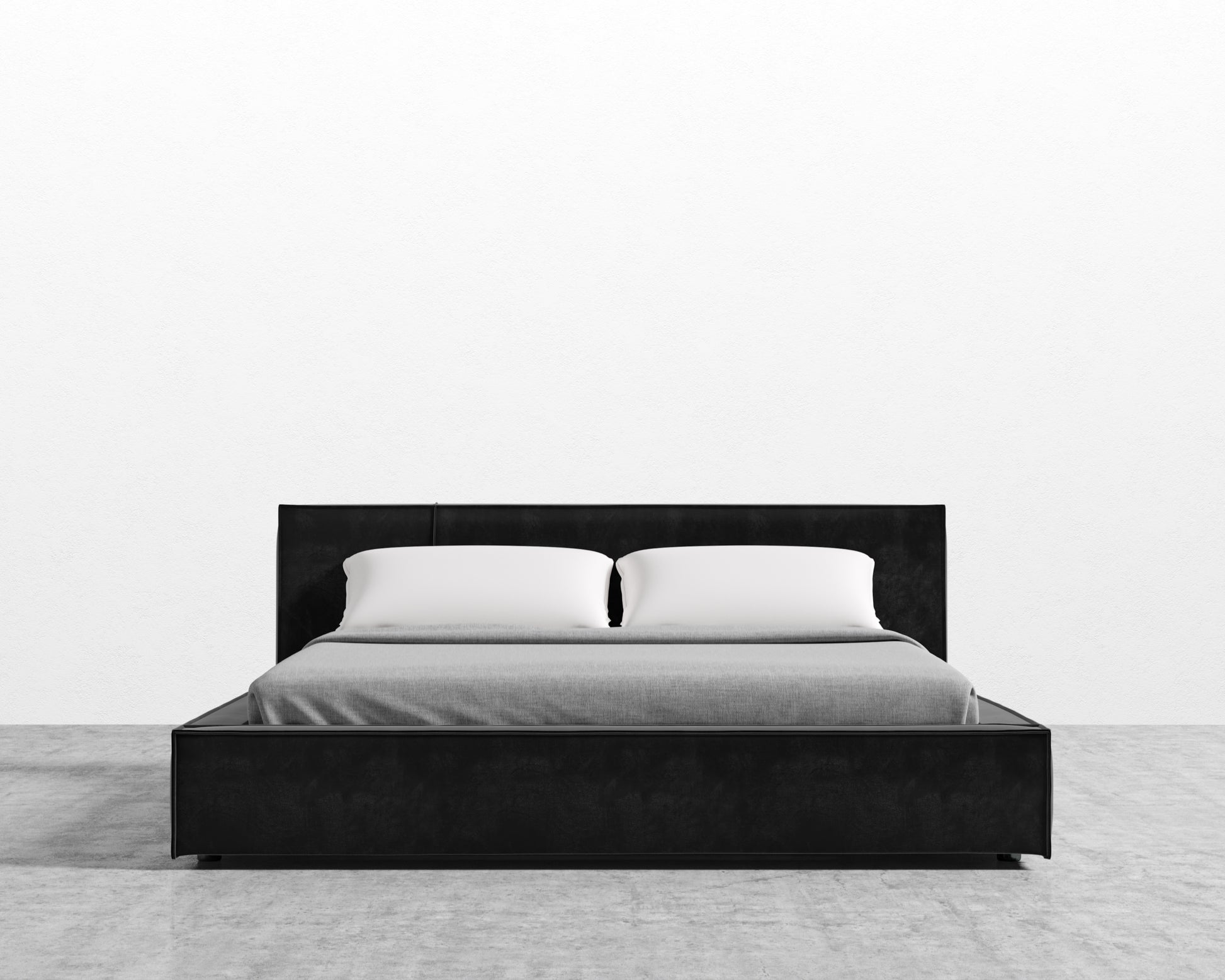 Porter Bed - Plush Velvet - Black 2022