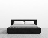 Porter Bed - Plush Velvet - Black 2022