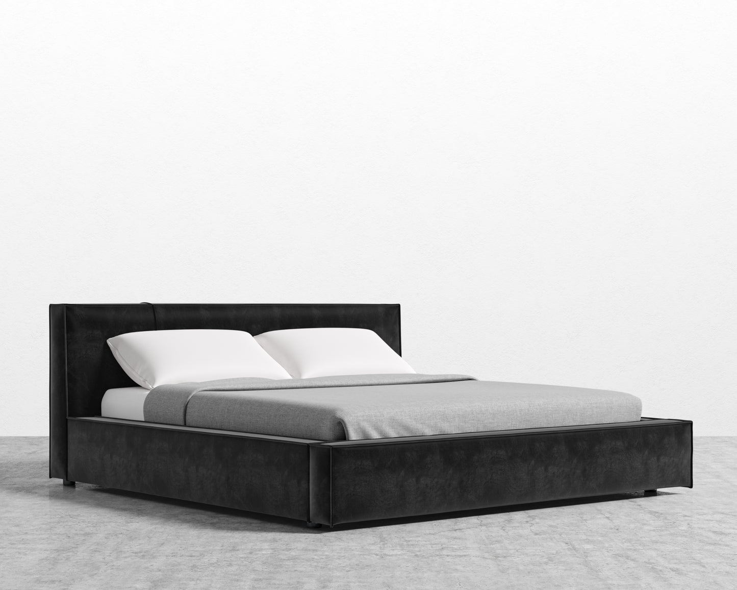 Porter Bed - Plush Velvet - Black 2022