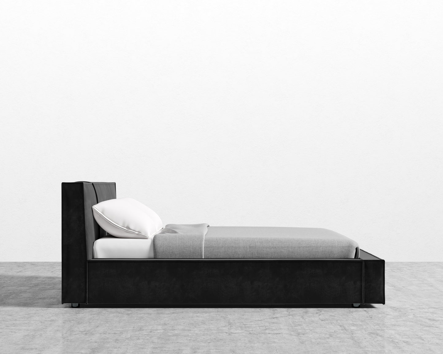 Porter Bed - Plush Velvet - Black 2022