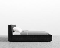 Porter Bed - Plush Velvet - Black 2022