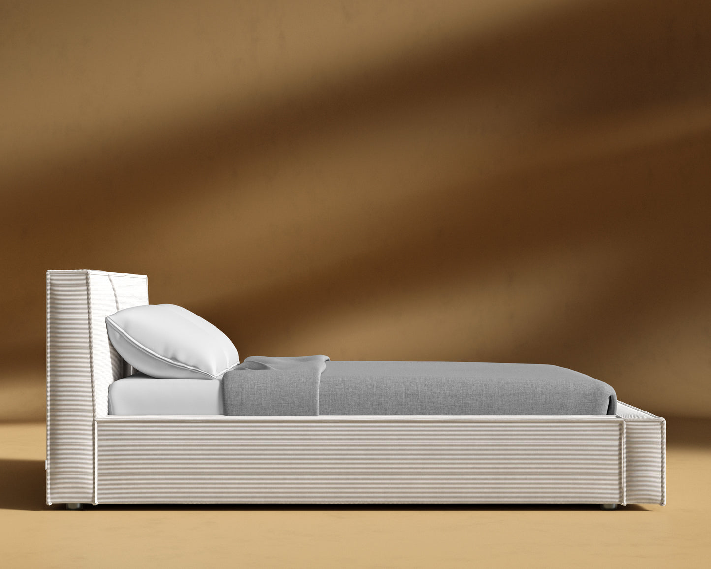 Porter Bed - Corduroy Velvet - Clay
