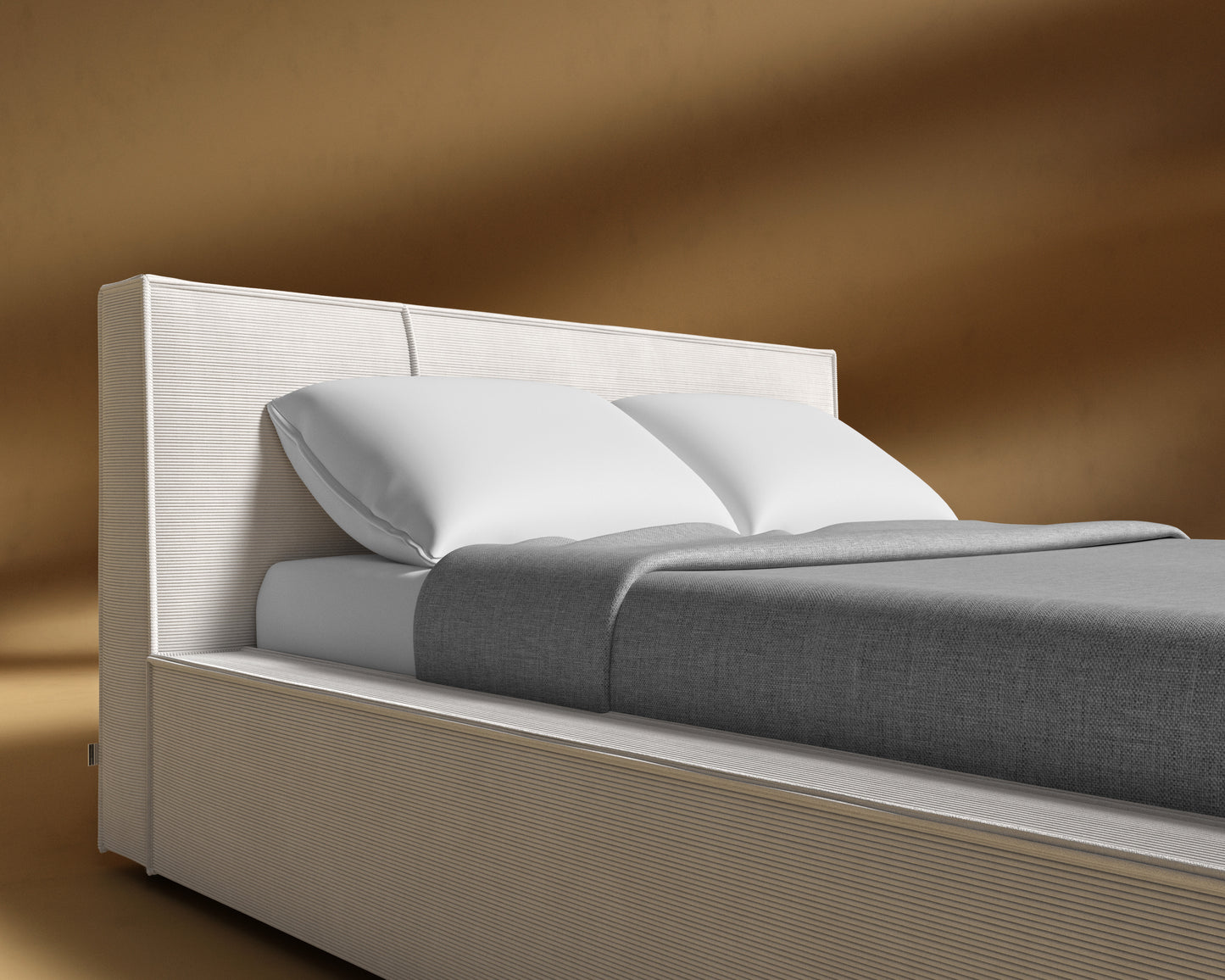 Porter Bed - Corduroy Velvet - Clay