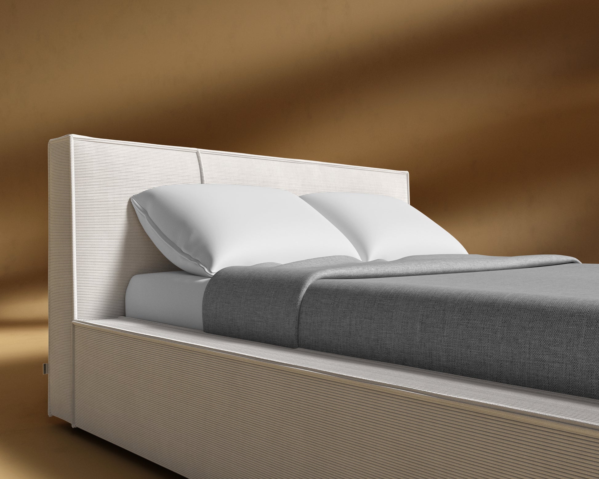 Porter Bed - Corduroy Velvet - Clay