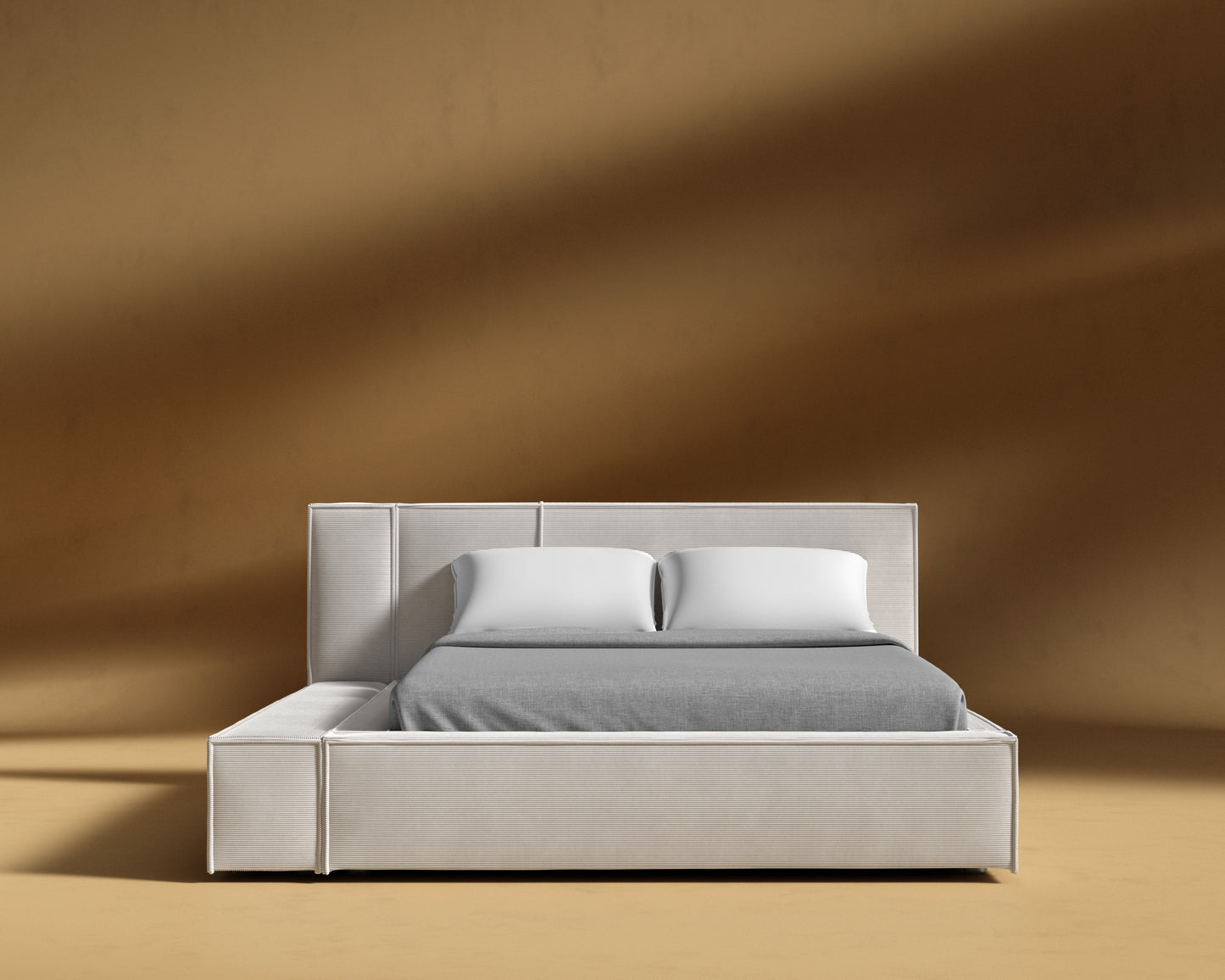 Porter Bed - Corduroy Velvet - Clay