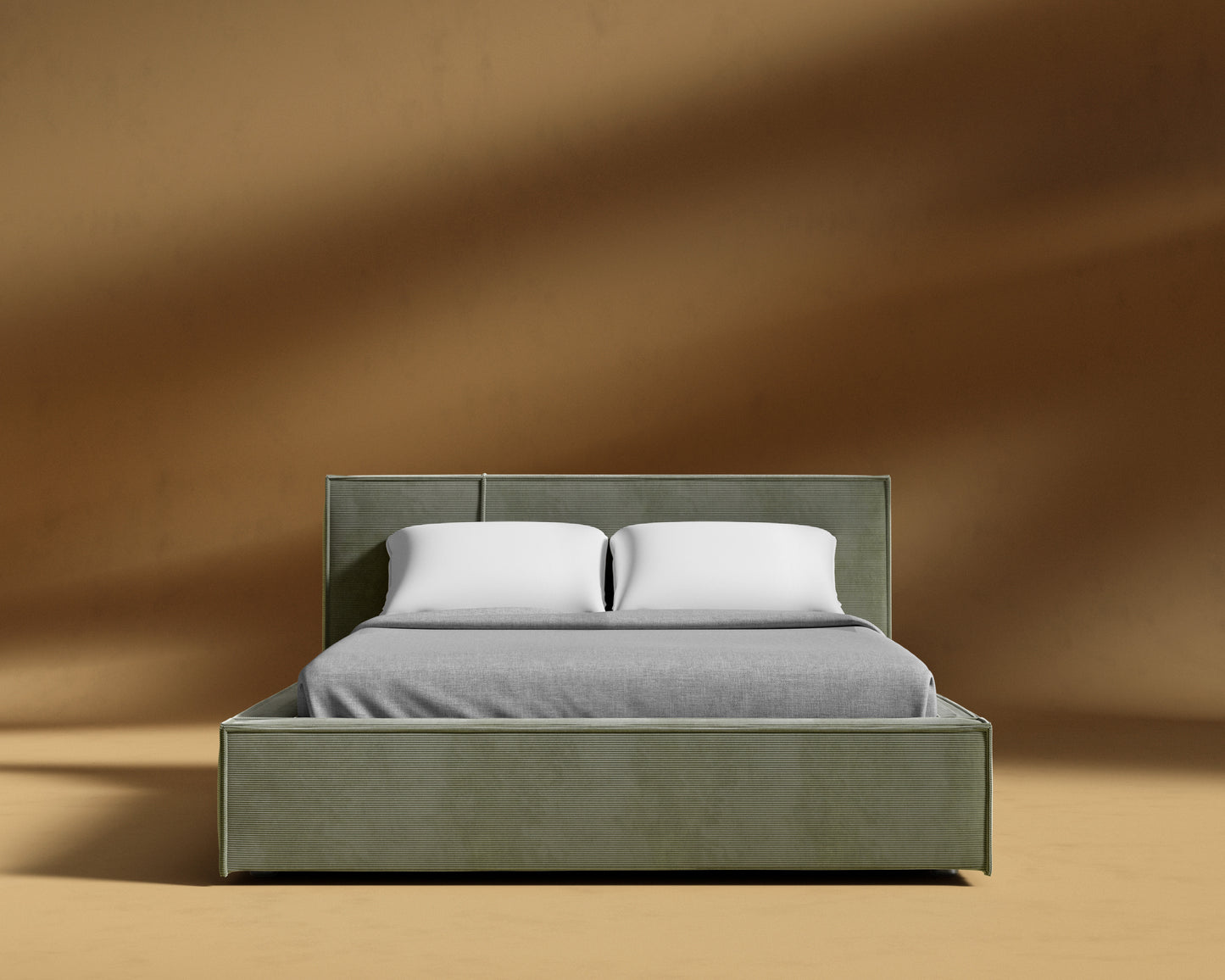 Porter Bed - Corduroy Velvet - Evergreen
