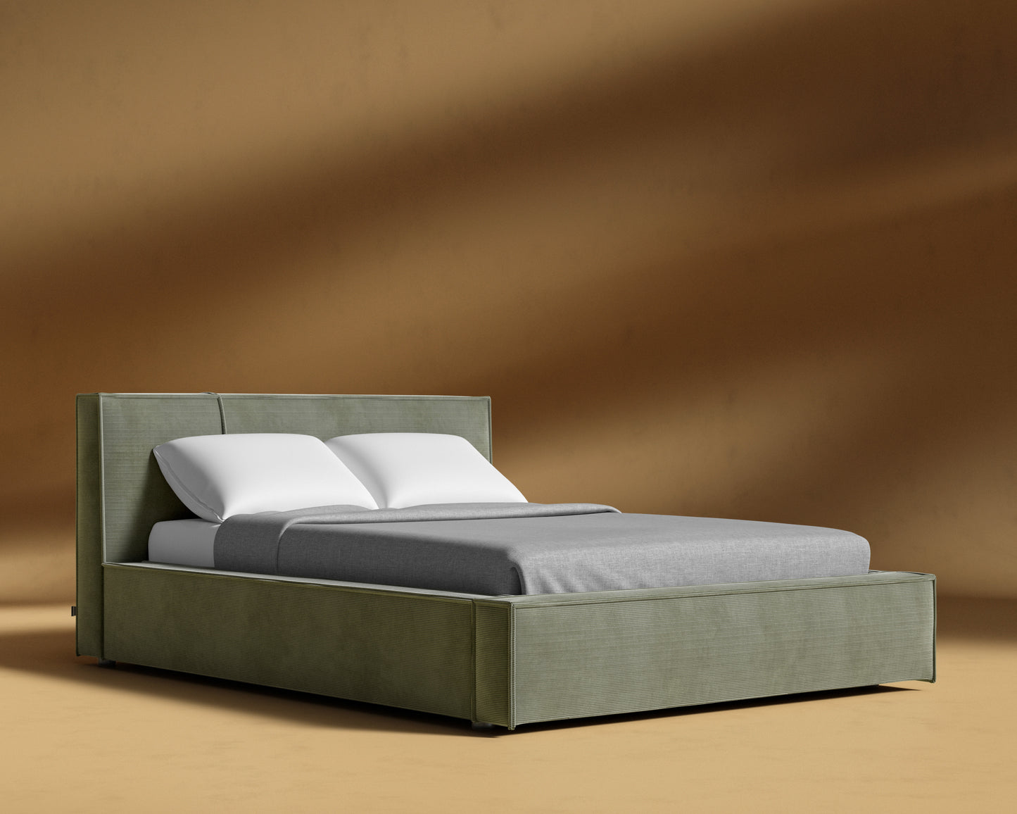 Porter Bed - Corduroy Velvet - Evergreen