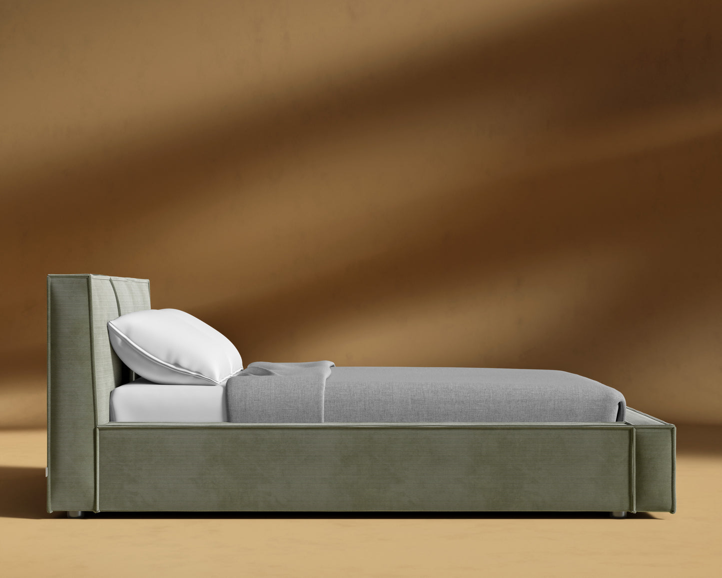 Porter Bed - Corduroy Velvet - Evergreen