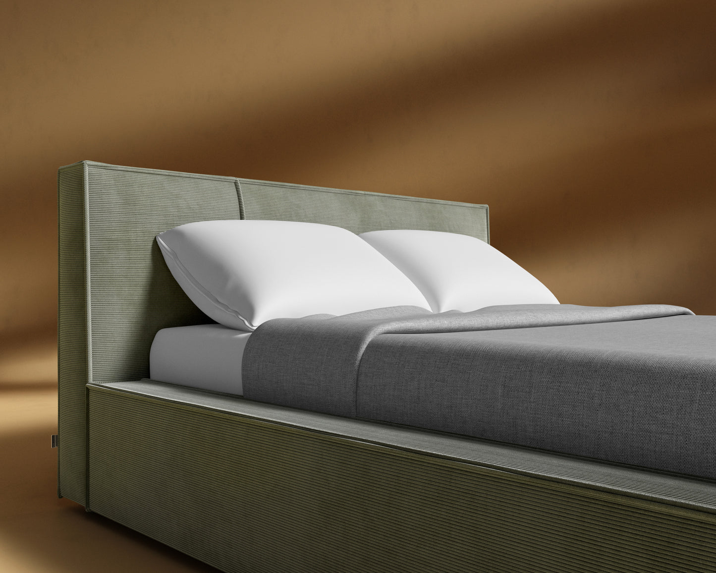 Porter Bed - Corduroy Velvet - Evergreen