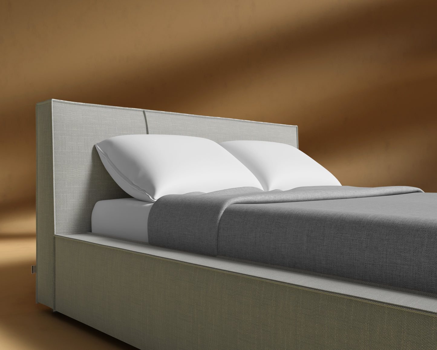 Porter Bed - Performance Linen - Dove