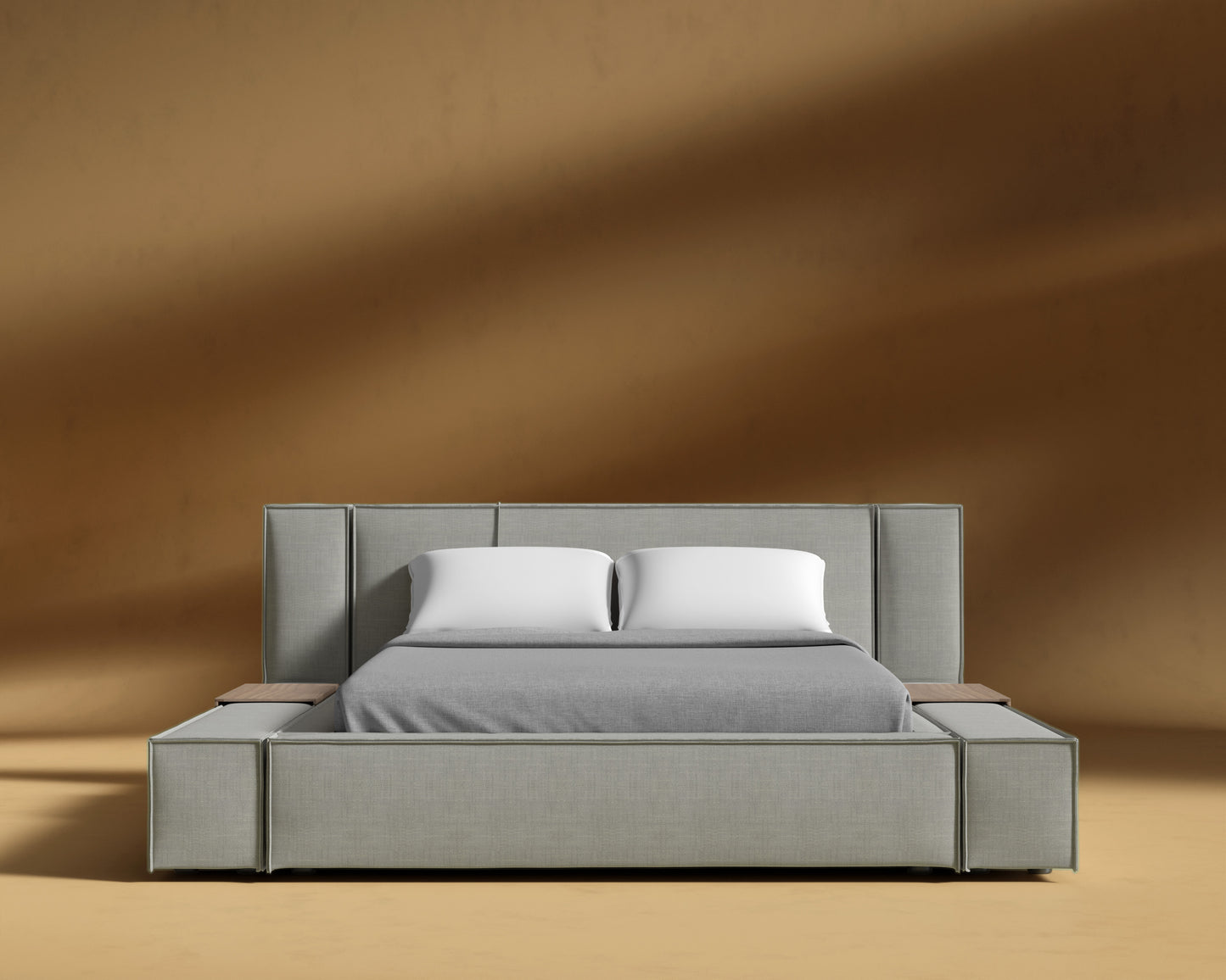 Porter Bed - Performance Linen - Dove