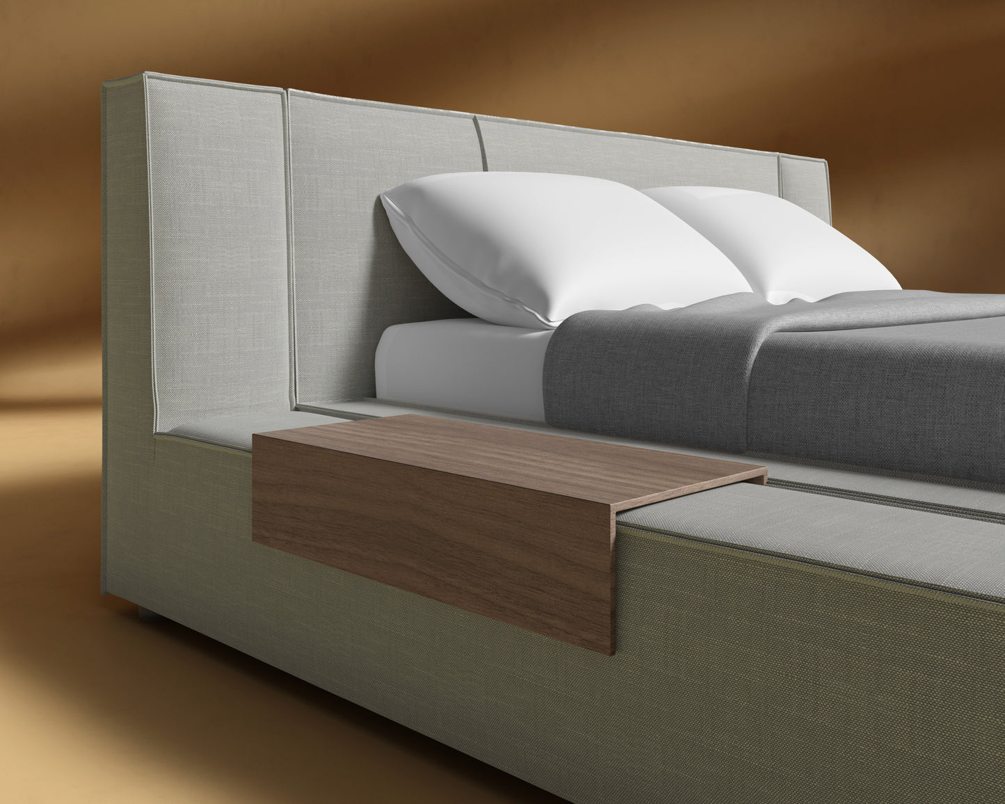 Porter Bed - Performance Linen - Dove