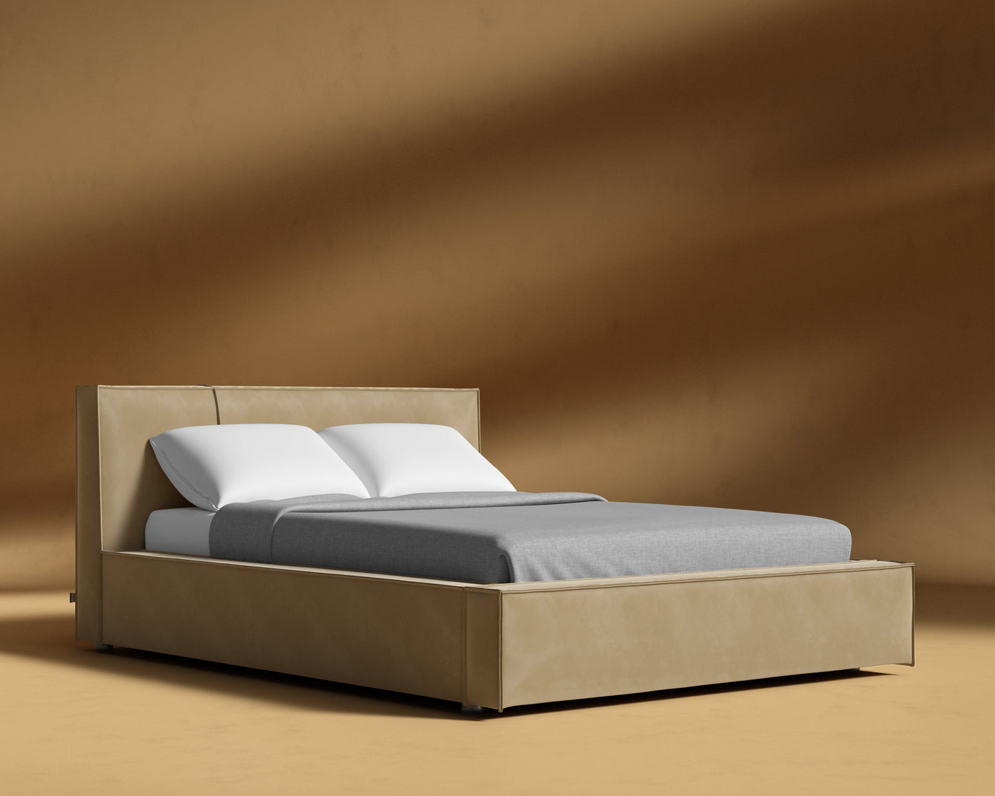 Porter Bed - Plush Velvet - Dune