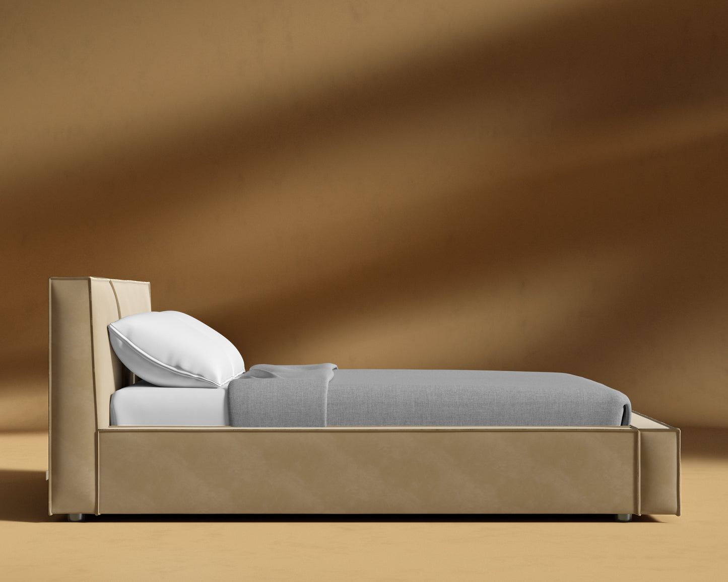 Porter Bed - Plush Velvet - Dune