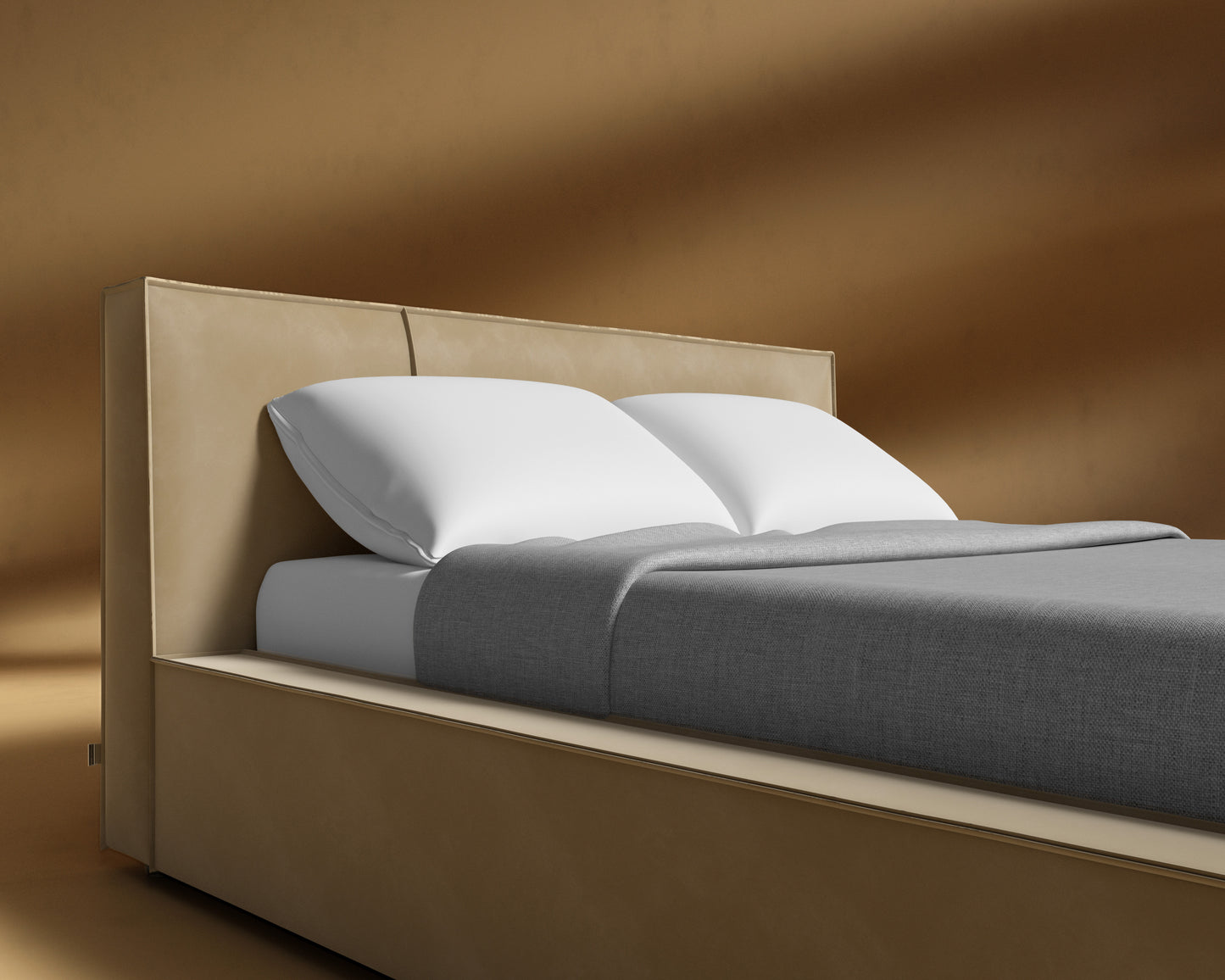 Porter Bed - Plush Velvet - Dune