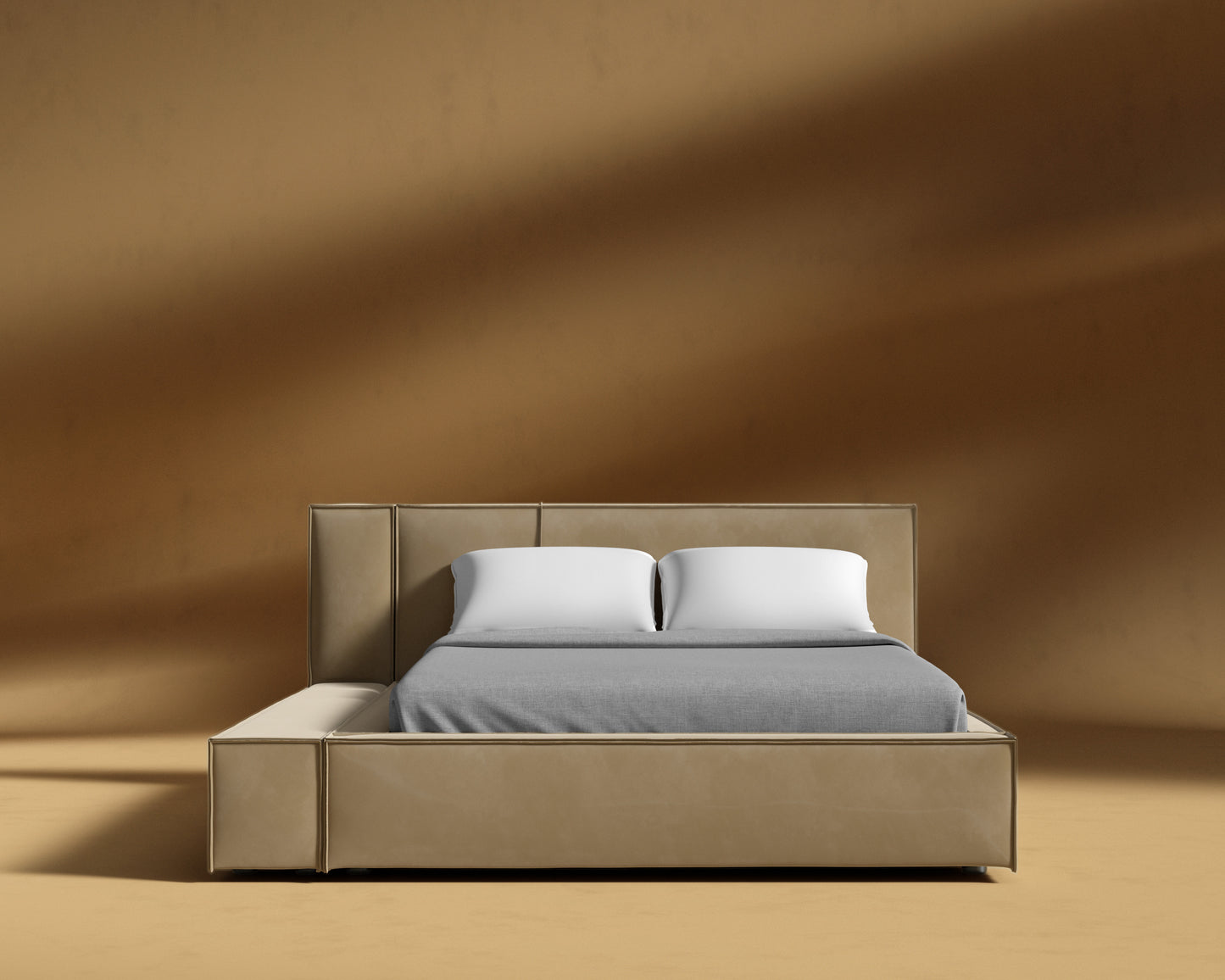 Porter Bed - Plush Velvet - Dune