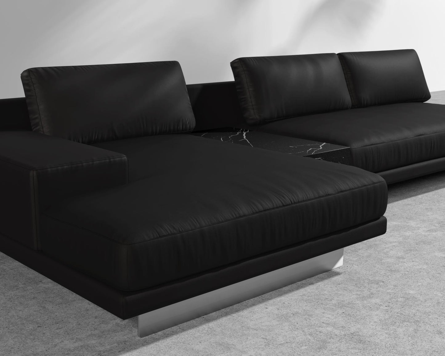 Dresden Outdoor Sectional Sofa - Arcadia - Black Pietra Ceramic