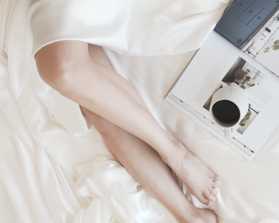 Mulberry Charmeuse Silk Duvet Cover - Ivory