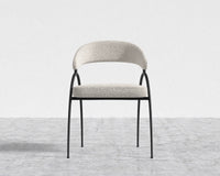 Uma Dining Chair - Black Frame - Chatou Boucle - Pearl