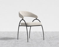 Uma Dining Chair - Black Frame - Chatou Boucle - Pearl
