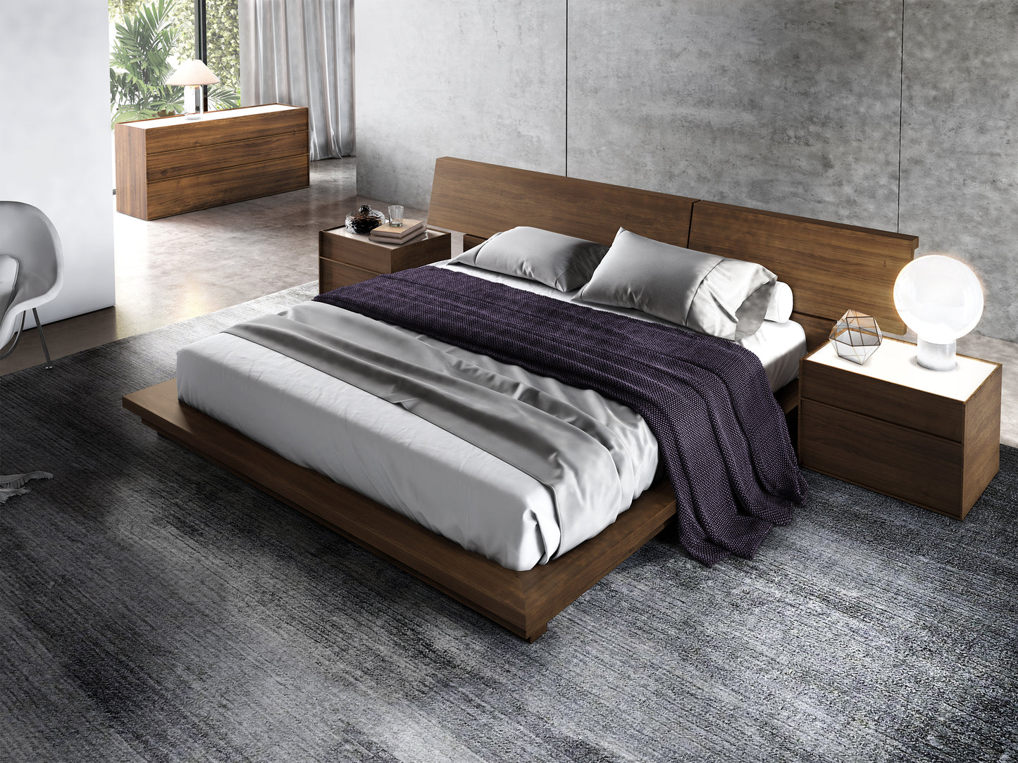 Hunter Bed - walnut