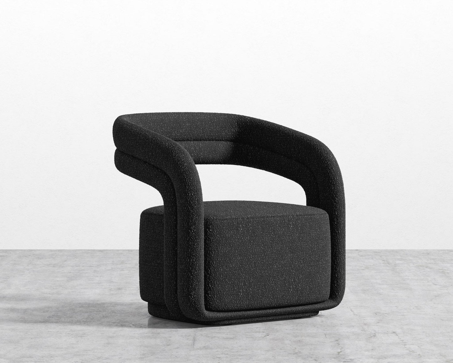 Mia Lounge Chair - Chatou Boucle - Caviar