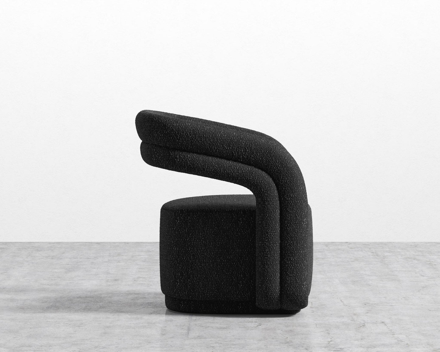 Mia Lounge Chair - Chatou Boucle - Caviar