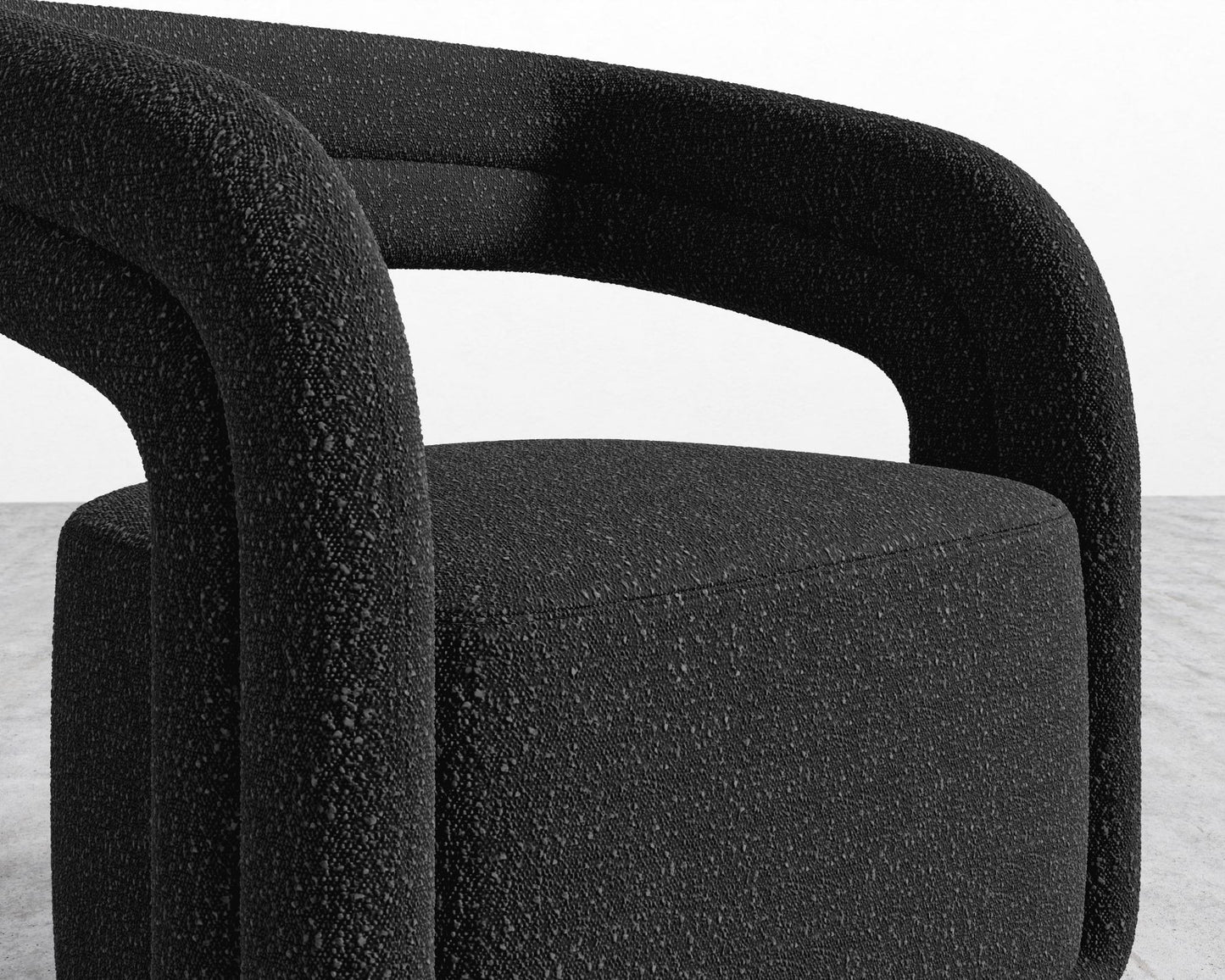 Mia Lounge Chair - Chatou Boucle - Caviar