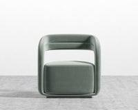 Mia Lounge Chair - Plush Velvet - Moonstone